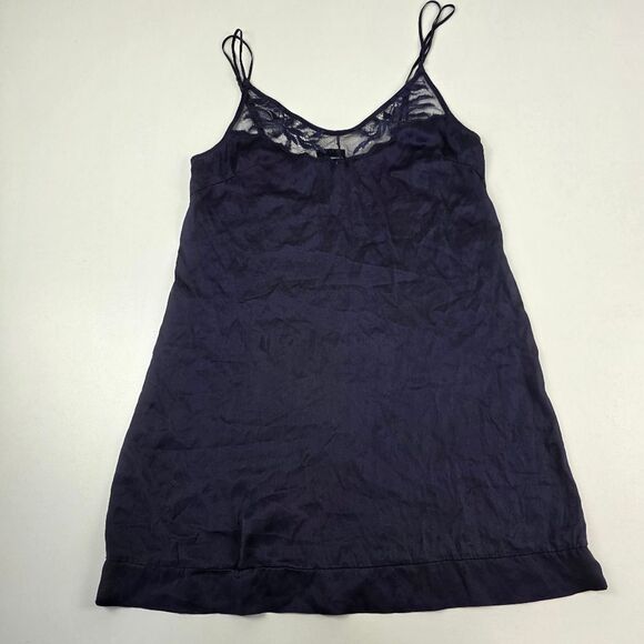 La Perla Malizia Silk Slip Dress Chemise Nightgown Navy Lace Size 1 (XS/S) - Picture 1 of 9